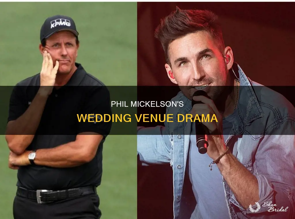 what happened at a wedding related to phil mickelson recently