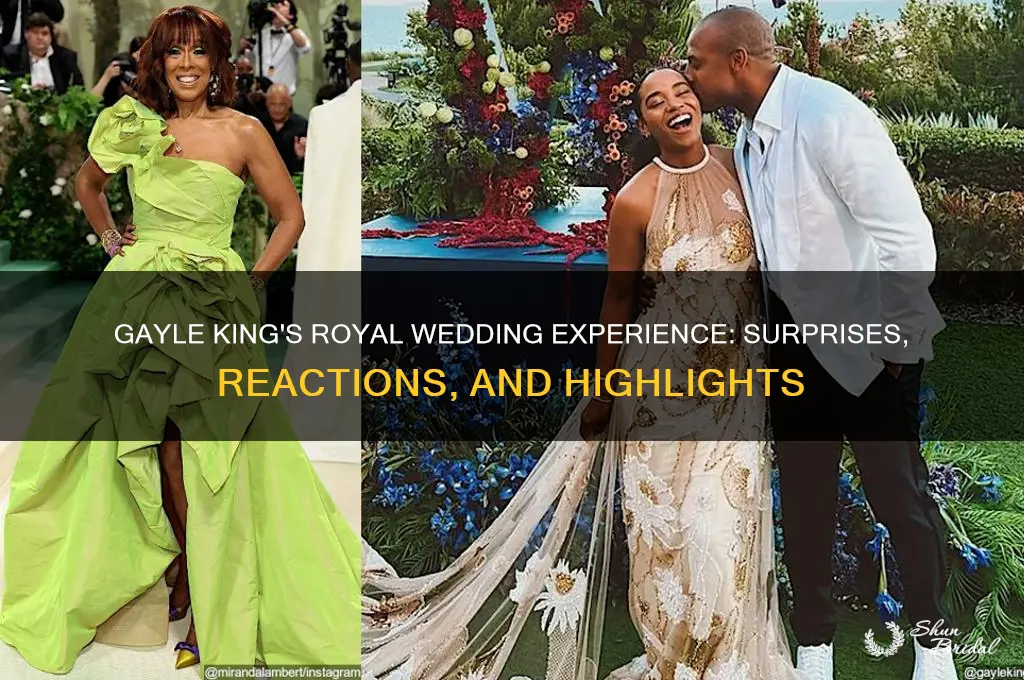 what happened to gayle king at the royal wedding