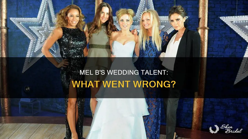 what happened to mel bs wedding talent