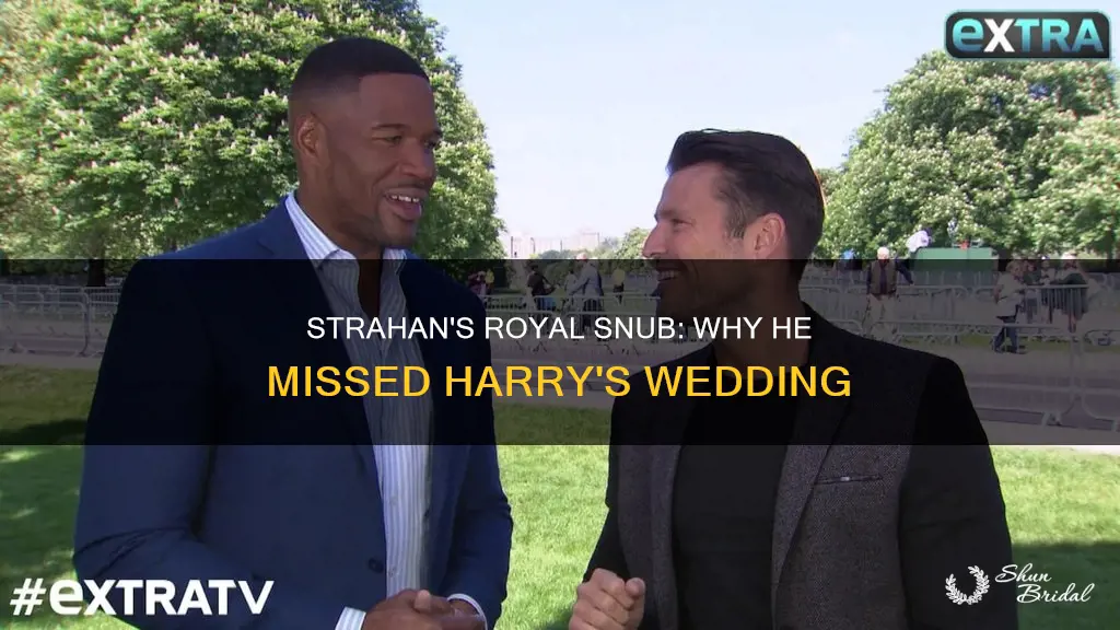 what happened to michael strahan covering prince harrys wedding