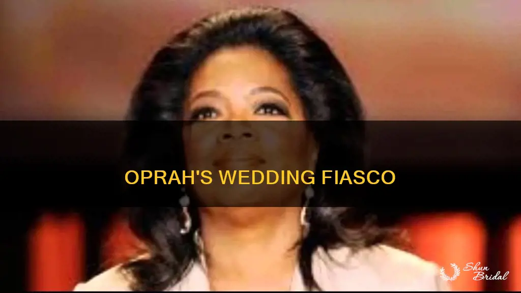 what happened to oprah at the wedding