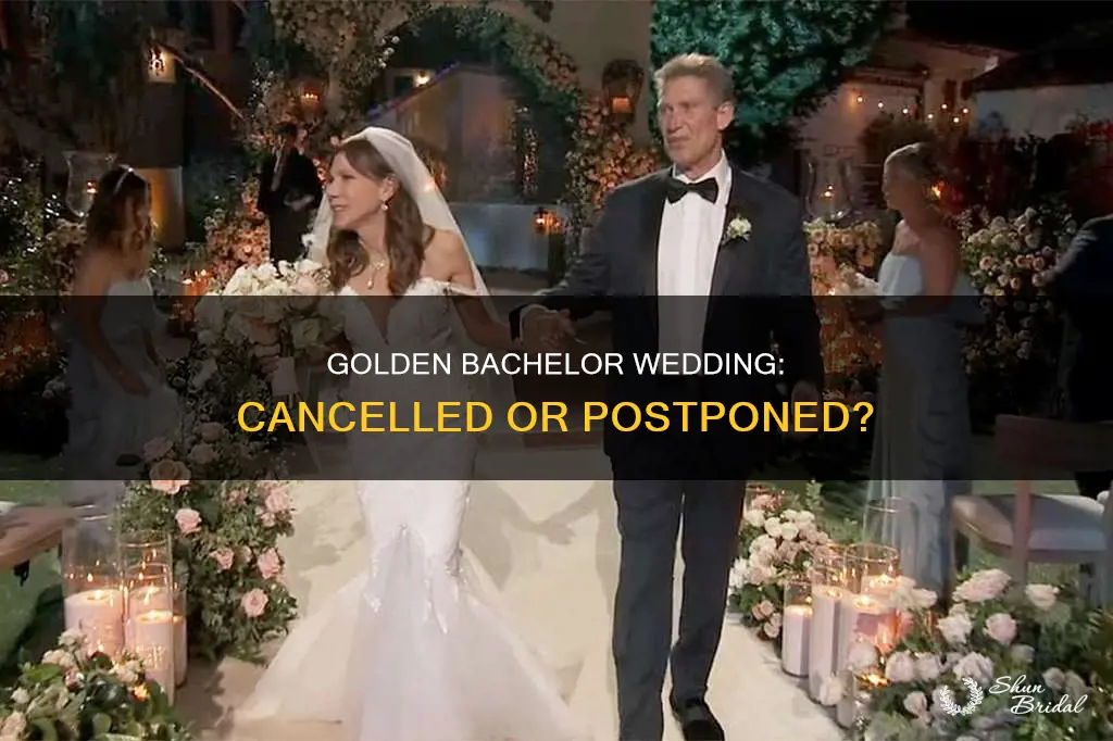 what happened to the golden bachelor wedding