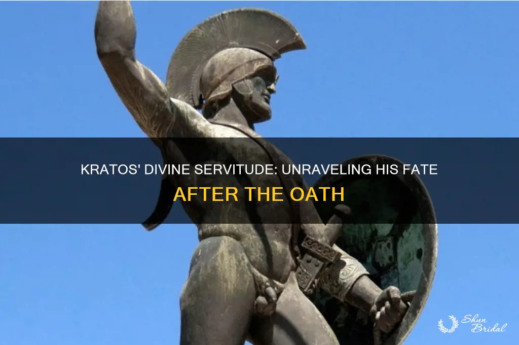 what happens after kratos vowed to serve the other gods