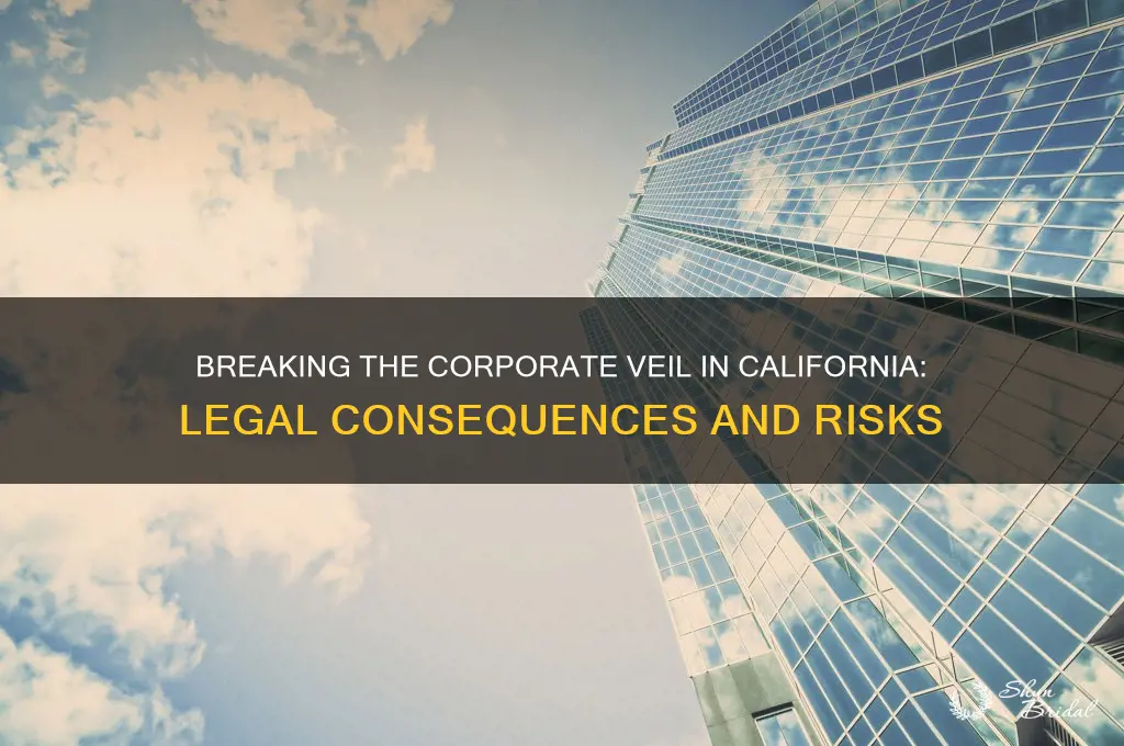 what happens if a corporation breaks the veil in california