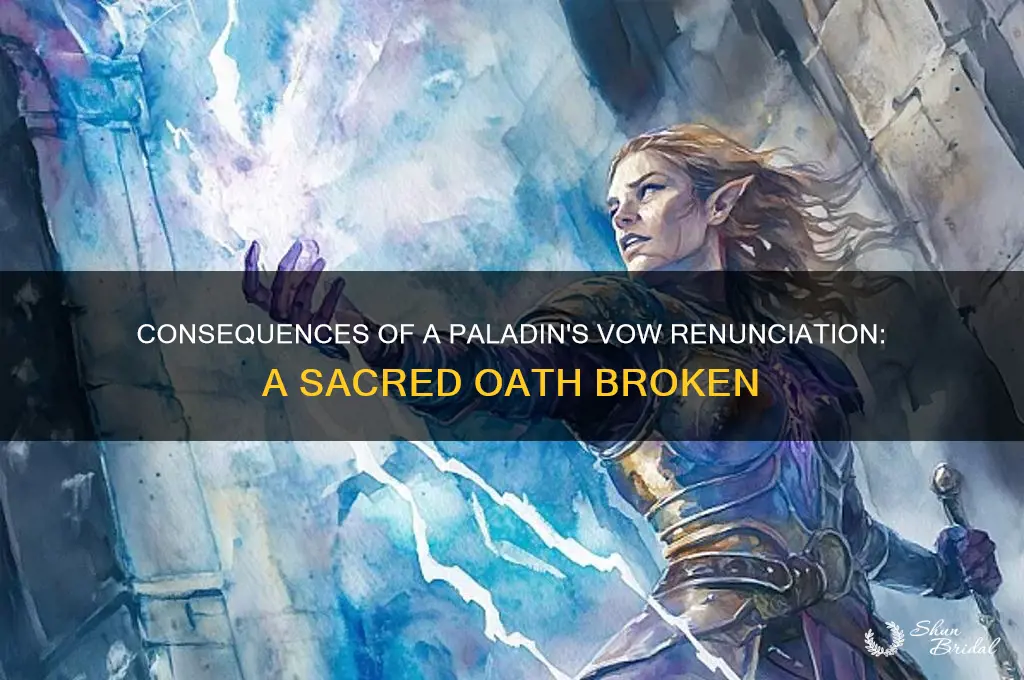 what happens if a paladin renounces their vows