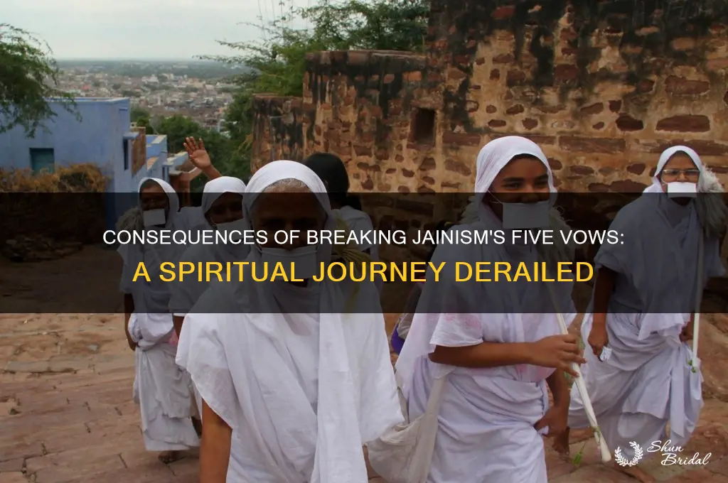 what happens if you break the five vows of jainism