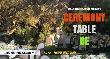 Ideal Wedding Ceremony Table Height: Tips for Perfect Event Setup