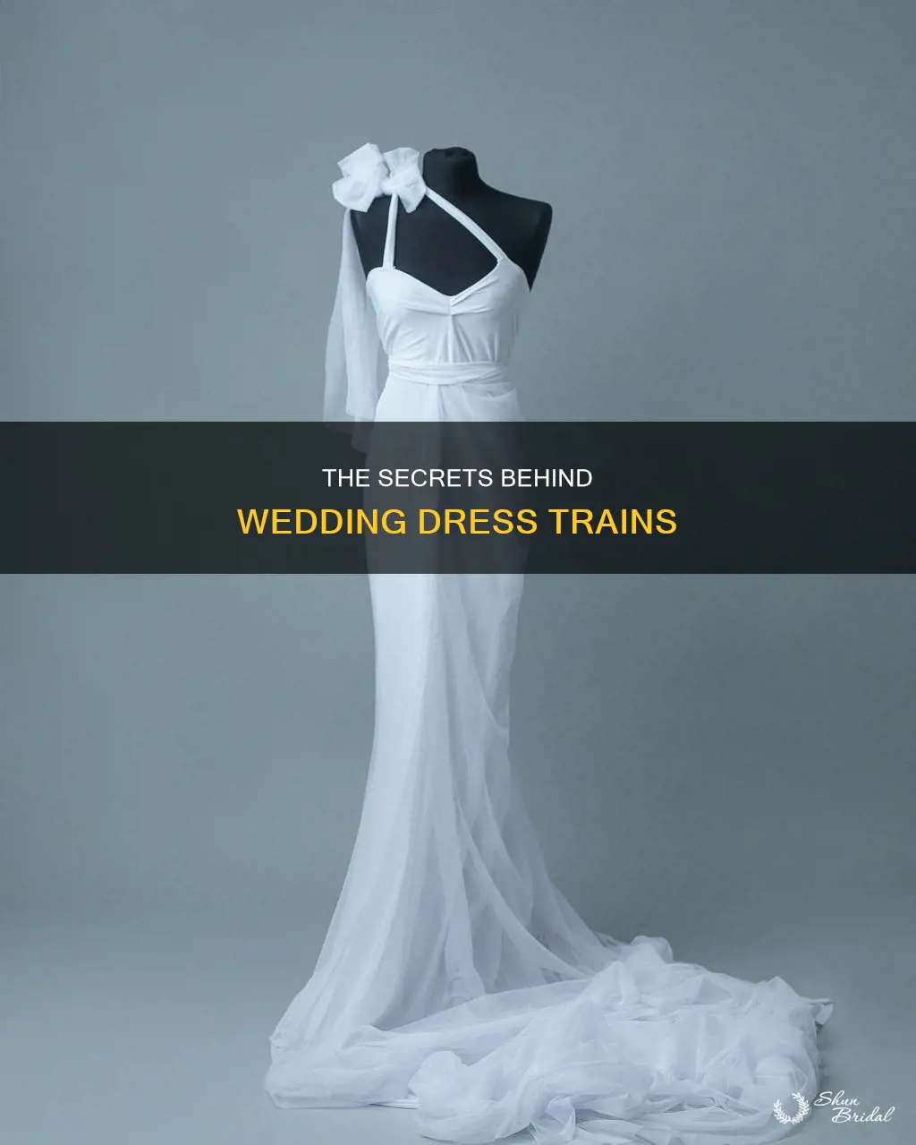 what holds up the train on a wedding dress