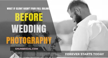 Wedding Photography: Full Payment Due Before the Big Day