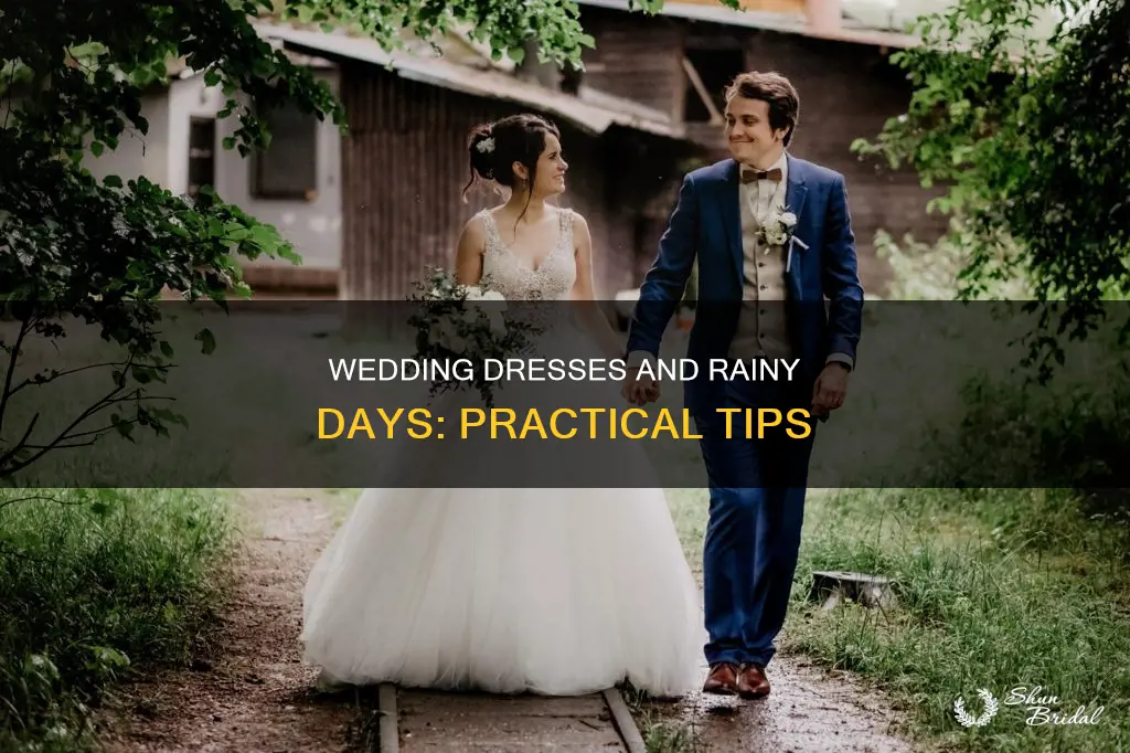 what if it rains while wearing long wedding dress
