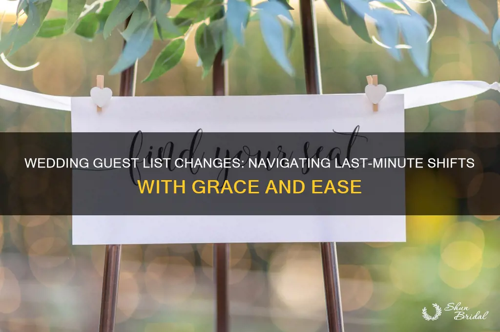 what if your wedding guest list changes