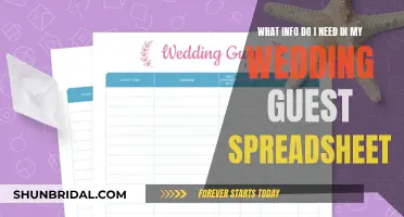 Wedding Guest Spreadsheet: Tracking the Right Details