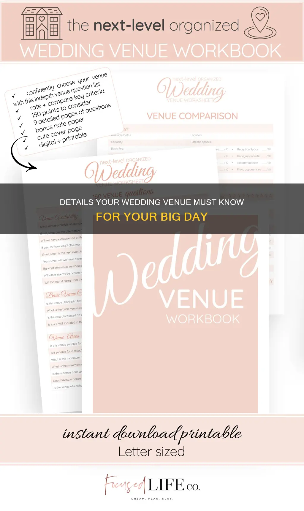 what information does my venue need for my wedding