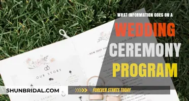 Essential Details to Include in Your Wedding Ceremony Program
