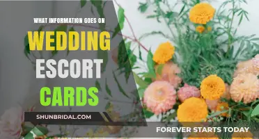 Elegant Escort Cards: Essential Details for Seamless Wedding Seating