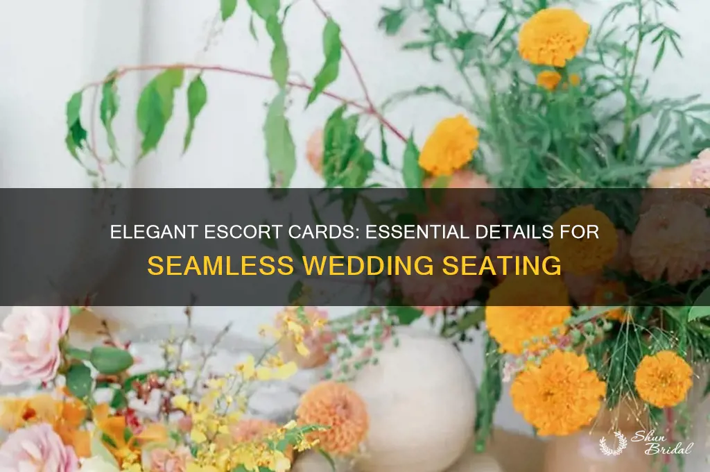 what information goes on wedding escort cards