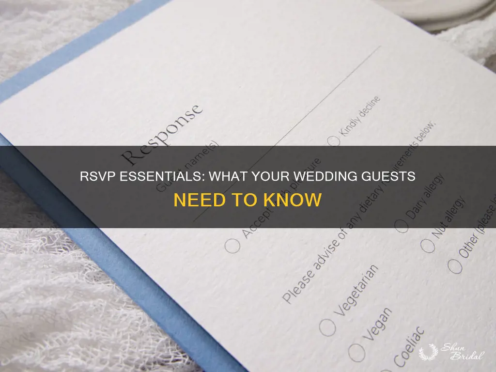 what information should be included on a wedding rsvp