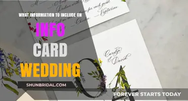 Essential Details for Your Wedding Info Card: A Complete Guide