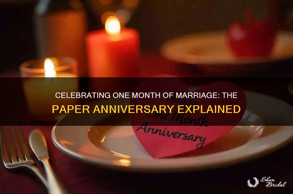 what is 1 month wedding anniversary called
