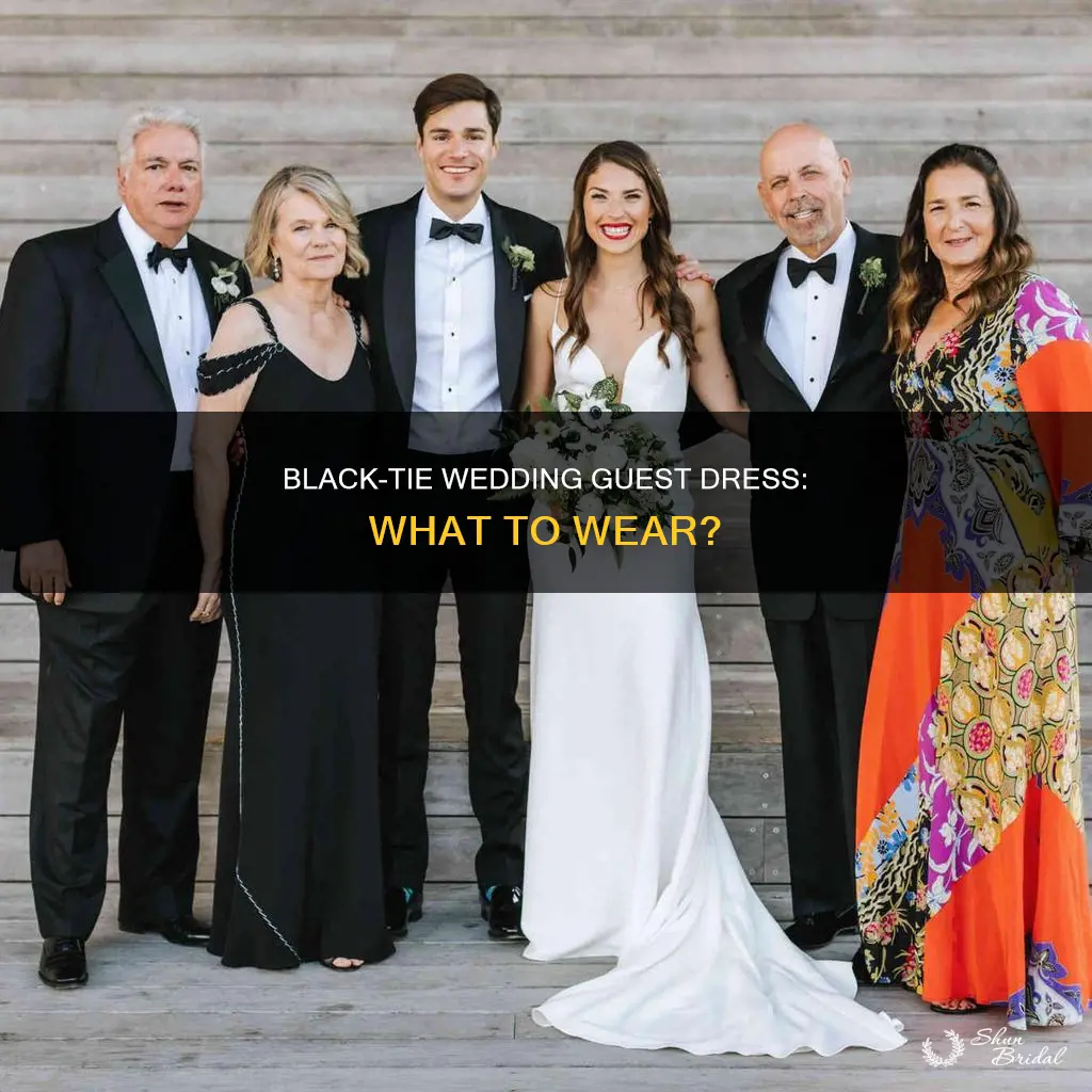 what is a black tie wedding guest dress
