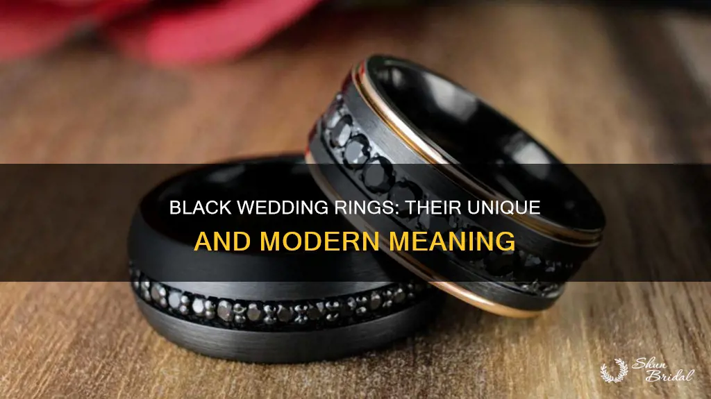 what is a black wedding ring mean