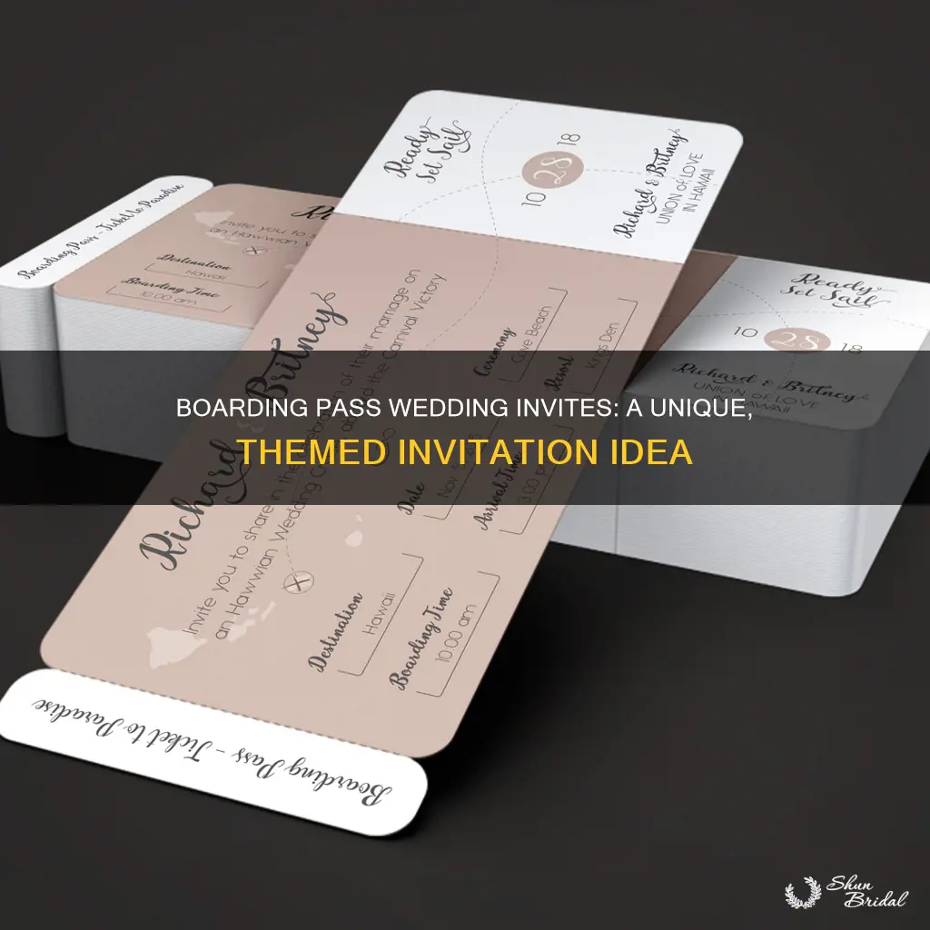 what is a boarding pass wedding invitation