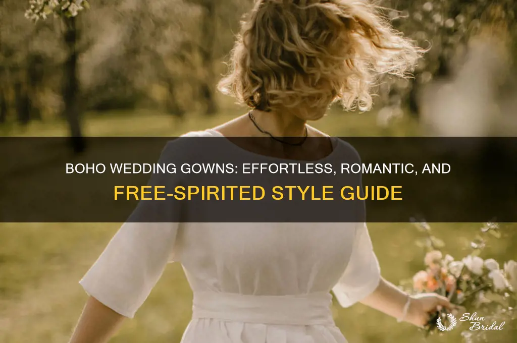 what is a boho wedding gown