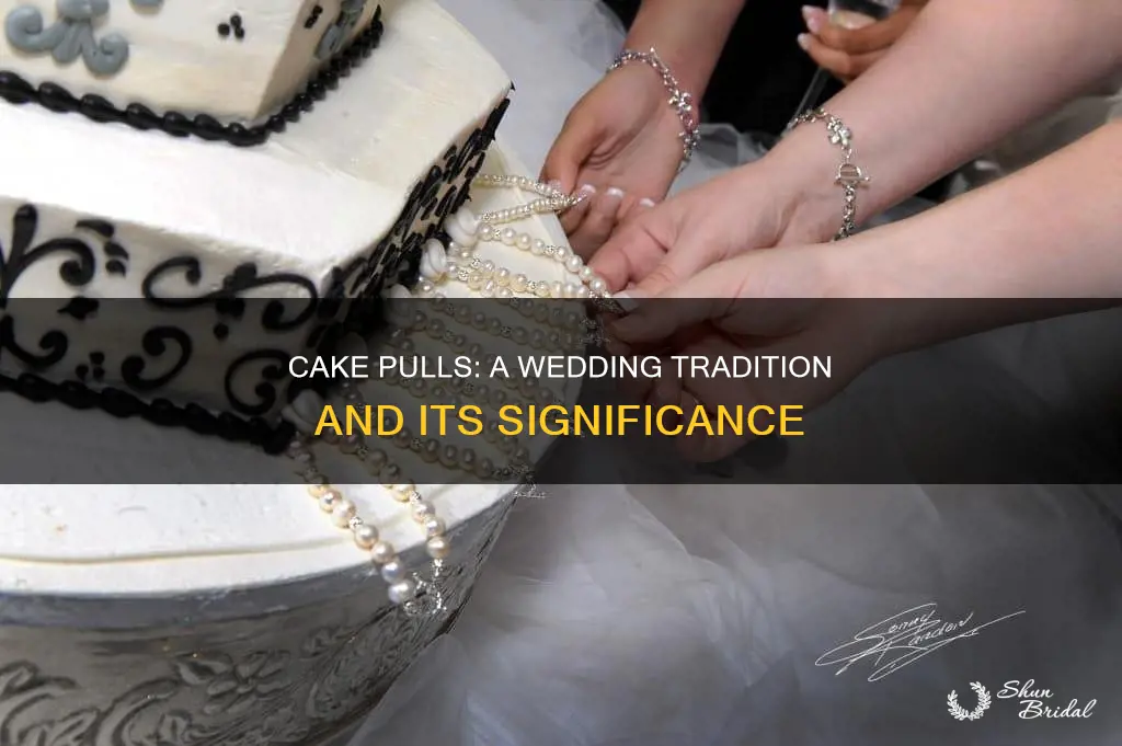 what is a cake pull at the wedding