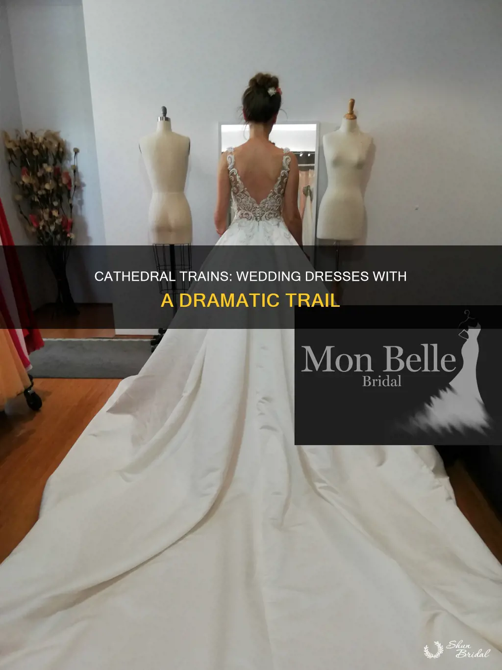 what is a cathedral train on a wedding dress