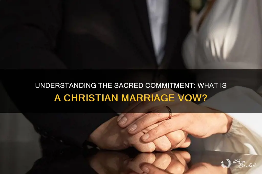 what is a christian marriage vow