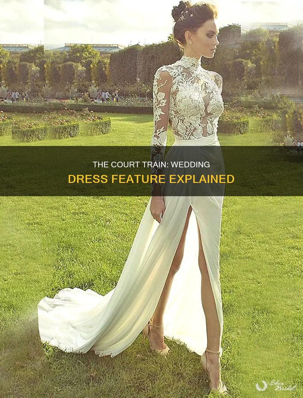 what is a court train on a wedding dress