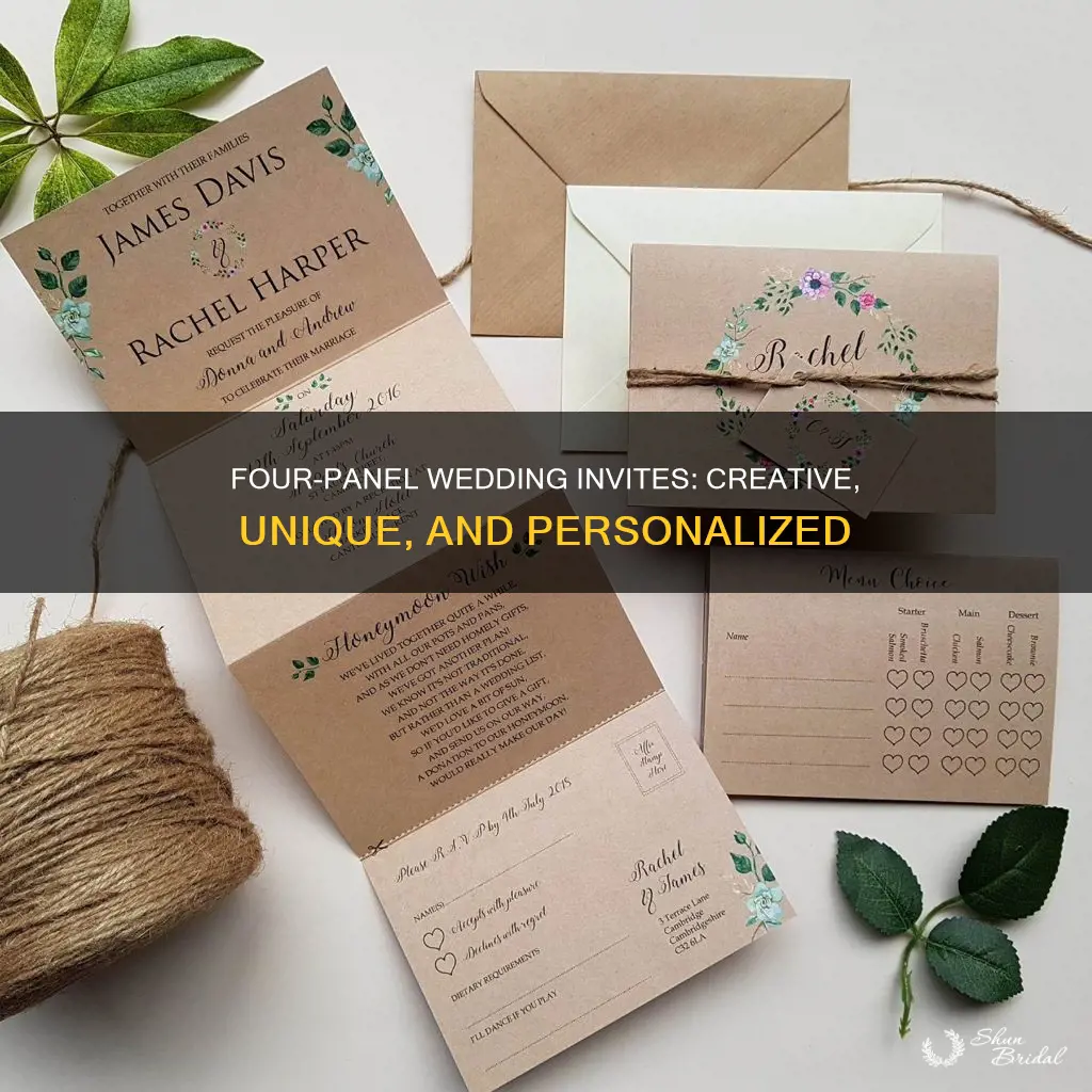 what is a four panel wedding invitation