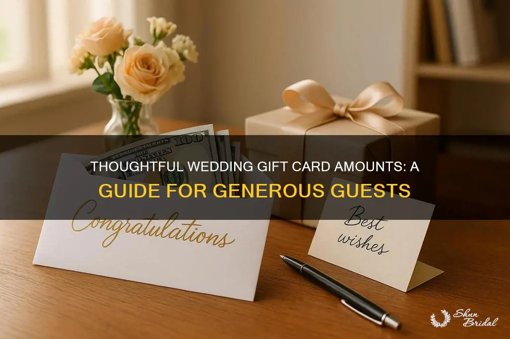 what is a good amount for a wedding gift card