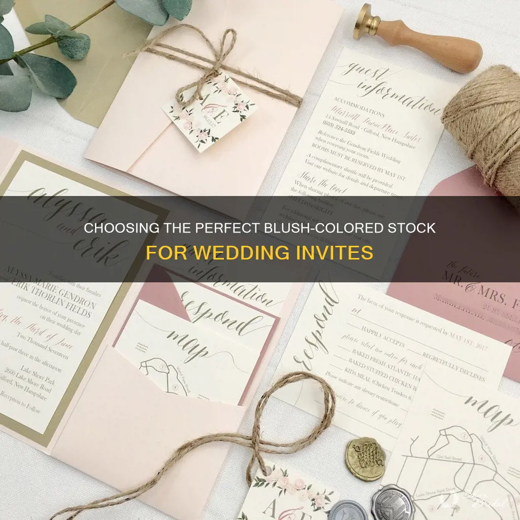 what is a good blush colored stock for wedding invitation