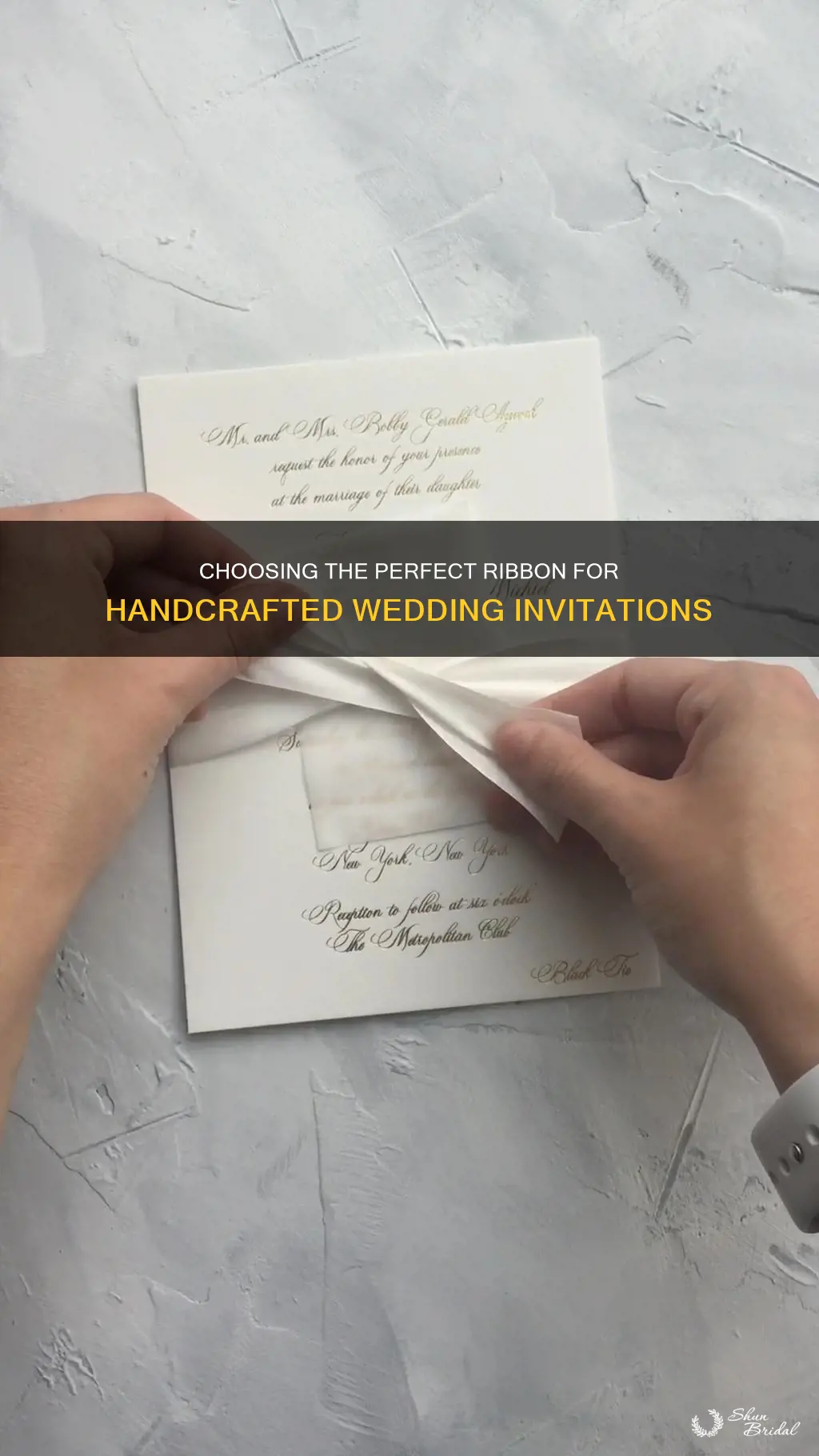 what is a good ribbon for handcrafted wedding invitations