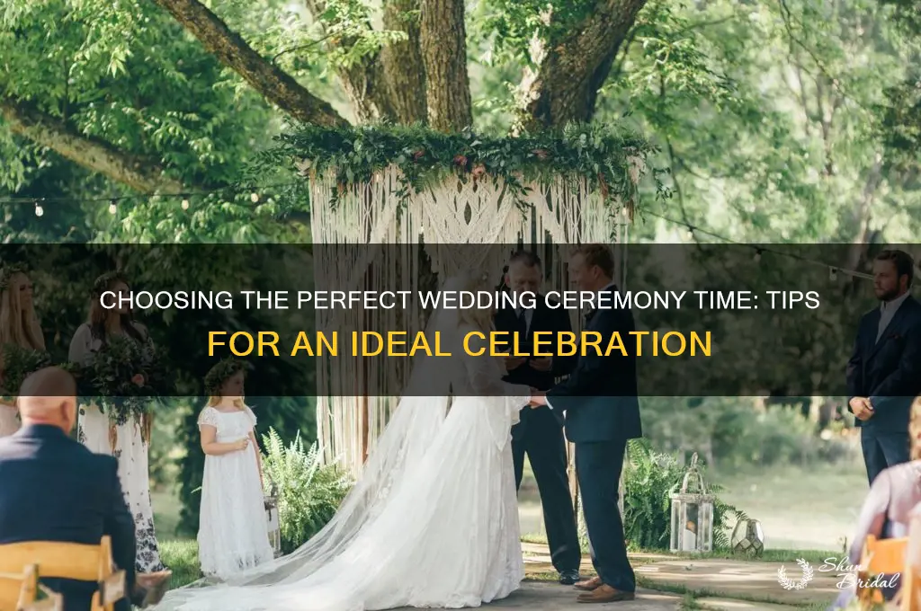 what is a good time for a wedding ceremony