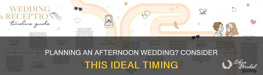 what is a good time for an afternoon wedding