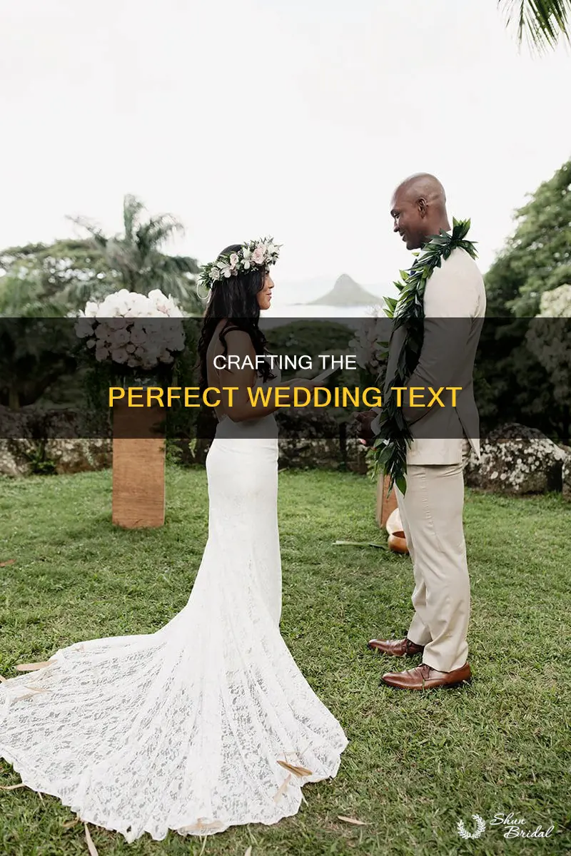 what is a good wedding text to use