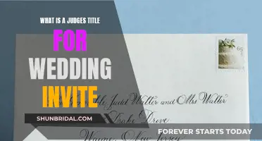 How to Address a Judge on a Wedding Invitation