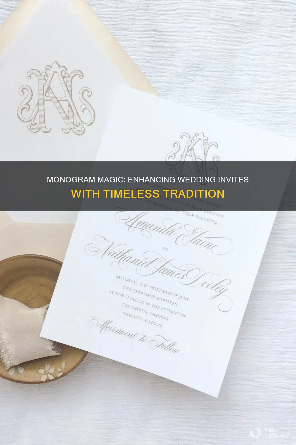 what is a monogram for wedding invitations