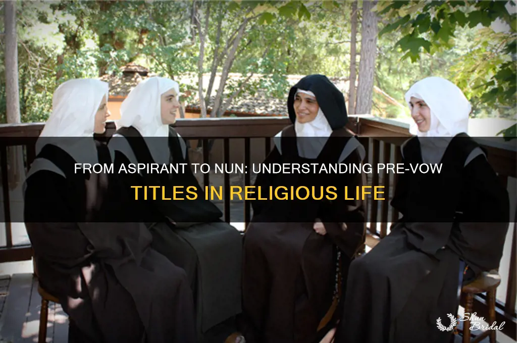 what is a nun called before taking vows