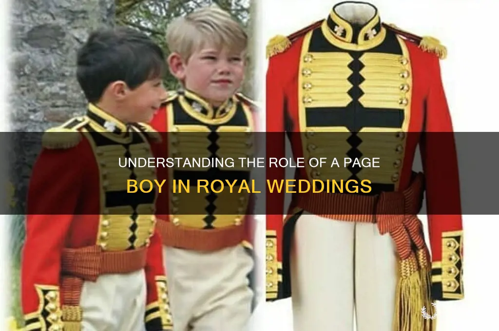 what is a page boy in a royal wedding