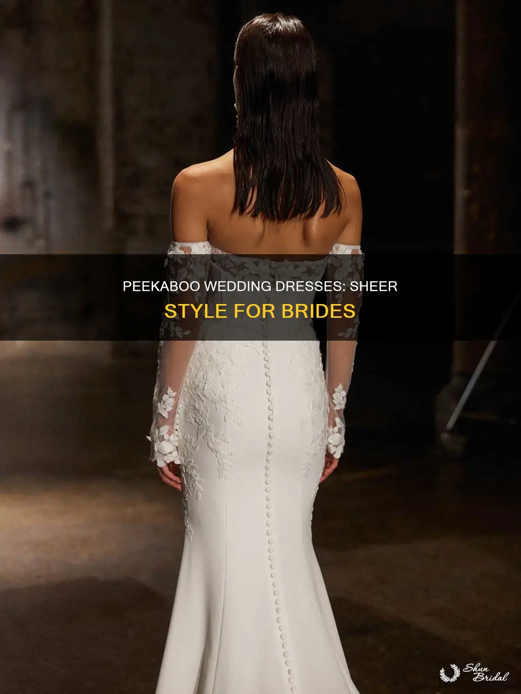 what is a peekaboo wedding dress