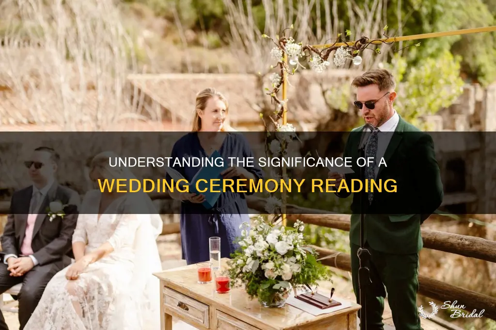 what is a reading during a wedding ceremony