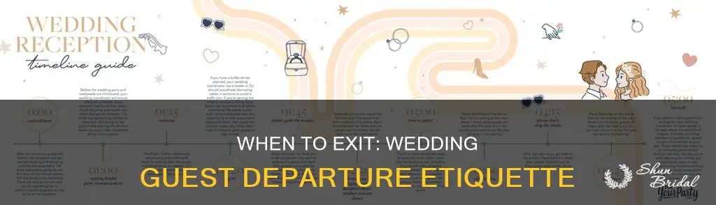 what is a reasonable time to leave a wedding