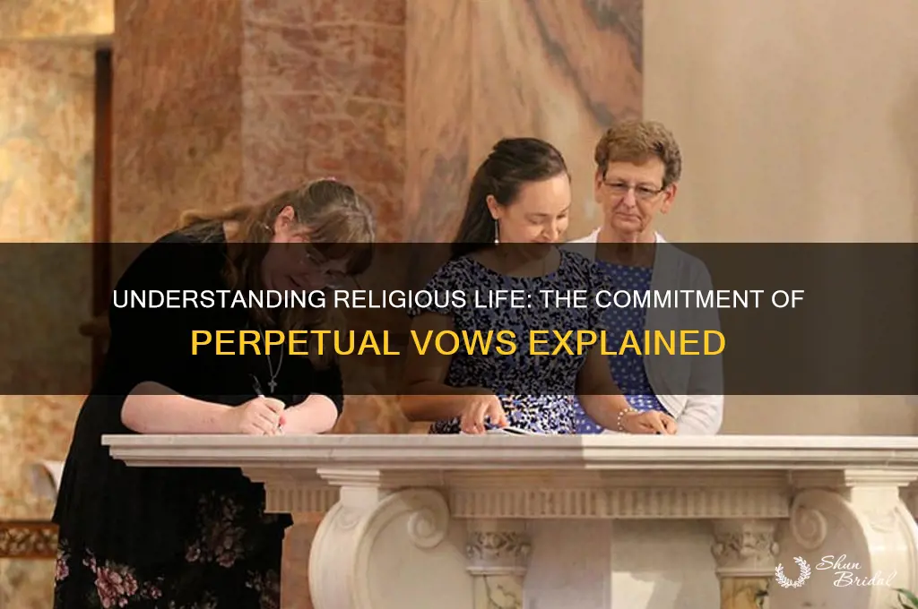 what is a religous in perpetual vows