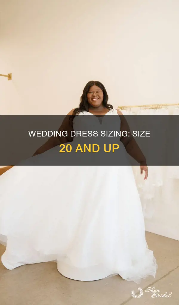 what is a size 20 wedding dress equivalent to