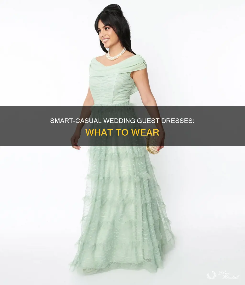 what is a step below formal wedding guest dresses
