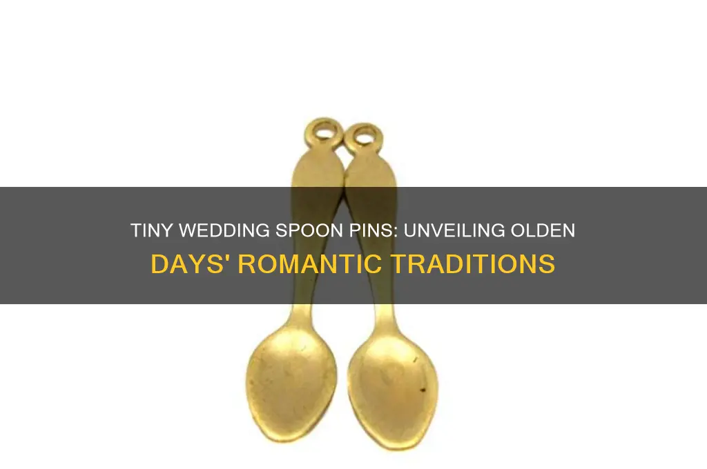 what is a tiny wedding spoon pin for olden days