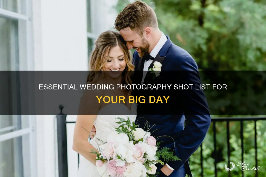 what is a typical wedding photography shotlist